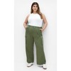 Women's Plus Size Mia Cargo Pant - olive | CITY CHIC - 3 of 4