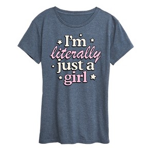 Women's - Instant Message - Im Literally Just A Girl Short Sleeve Graphic T-Shirt - 1 of 4