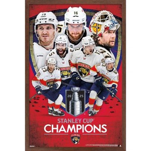 Trends International NHL Florida Panthers - 2025 Stanley Cup Champions Framed Wall Poster Prints - 1 of 4