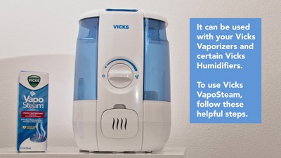 Vicks Vapo Steam for Hot Steam Humidifier Cough Suppressant 8oz ^  328785800081