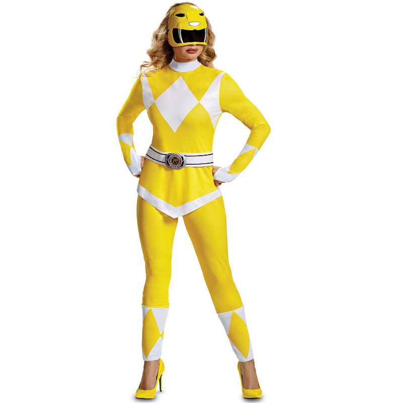 Power Rangers Yellow Ranger Adult Costume, X-Large (18-20), 1 of 2