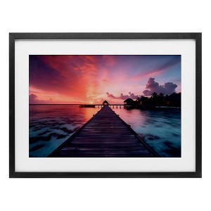 Stupell Industries Island Sunset Over Docks Framed Print Under Glass - 1 of 4