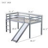 MAYEERTY Twin Low Loft Bed with Slide, Ladder, Safety Guardrails Gray - 4 of 4