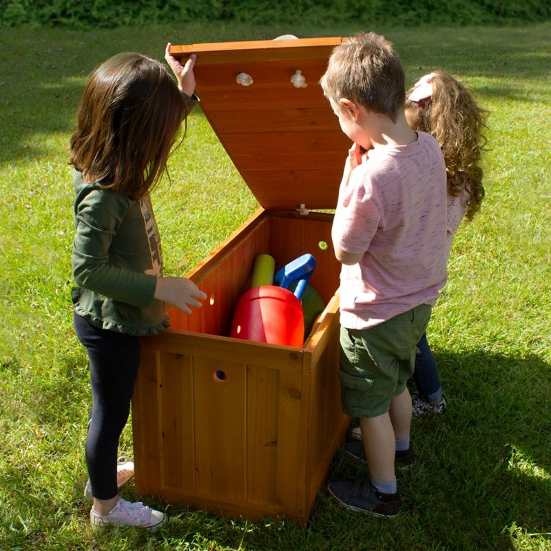 Gorilla Playsets Outdoor Wooden Toy Chest - Amber Stained Cedar, 4 of 7