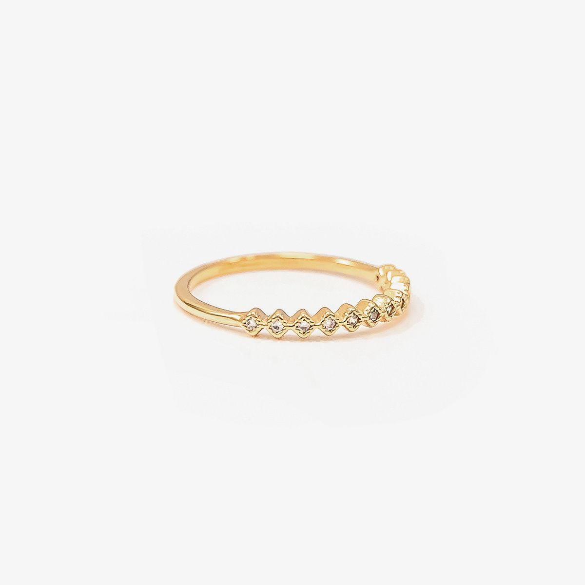 Bearfruit Jewelry Thin Crystal Band Ring - thumbnail 4