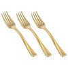 Smarty Had A Party Shiny Metallic Gold Mini Plastic Disposable Tasting Forks (600 Forks) - image 2 of 3