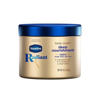Vaseline Radiant X Deep Nourishment Body Cream with Niacinamide and Peptides 10 oz