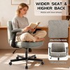 Criss-Cross Flip-Arm Chair on Wheels ¨C Thick Cushion Wide Seat, Swivel Desk for Home/Apartment/Bedroom - 4 of 4