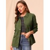 INSPIRE CHIC Women's Drawstring Waist Flap Pockets Lightweight Utility Jacket - 2 of 4