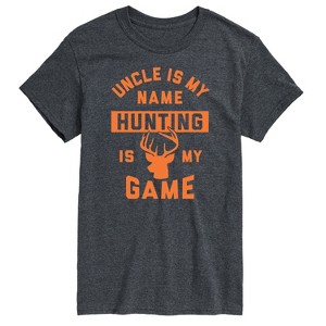 Men's - Instant Message - Uncle Is My Name Hunting My Game Short Sleeve Graphic T-Shirt - 1 of 4