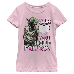Girl's Star Wars Yoda Follow Your Heart T-Shirt - 1 of 3