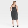 Women's Denim Midi A-Line Dress - Ava & Viv™ - image 2 of 3