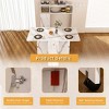 AENKYO Multifunctional Folding Dining Table with Wall-Mounted Sideboard, Storage & Outlet for Small Apartments, Kitchen & Living Room - 3 of 4