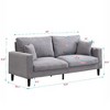 Kumasinova 57" High 2-Seater Sofa, Resilience Loveseat with Wooden Frame, Upholstered Sponge Cushions, 2 Pillows, Perfect Couches for Living Room - 4 of 4