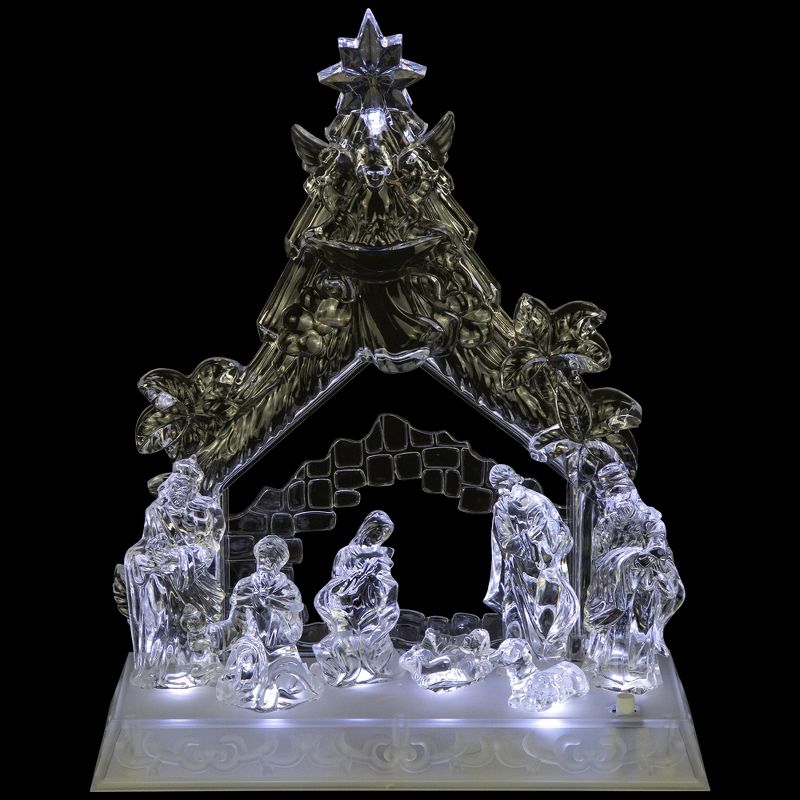 Northlight LED Lighted Nativity Scene in Stable Acrylic Christmas Decoration - 10.75", 6 of 8