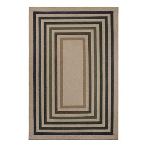 Lahome Rectangle Geometric Frame Machine Washable Outdoor Area Rug-Durable Carpet for Patio, Deck, or Garden - 1 of 4