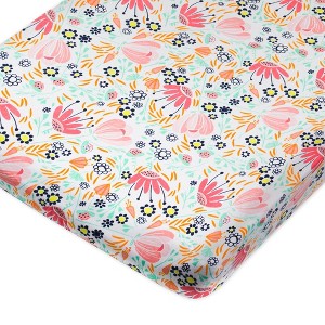 Honest Baby Organic Cotton Fitted Crib Sheet - 1 of 3