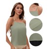 INSPIRE CHIC 3 Choice for Women's Square or V Neck Cami Vest Wide Strap Light Sleeveless Tank Camisoles - 3 of 4