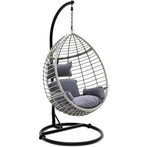 SereneLife Hanging Egg Chair with Stand - SLGZ0EGG.5 - 1 of 4
