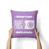 NHL Boston Bruins Hockey Fights Cancer Fight For Throw Pillow 18x18 Inches - 4 of 4