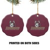 Bloomsburg University Primary Logo Porcelain Scalloped Holiday Christmas Tree Ornament  2.8" (7.1 cm) - 2 of 4