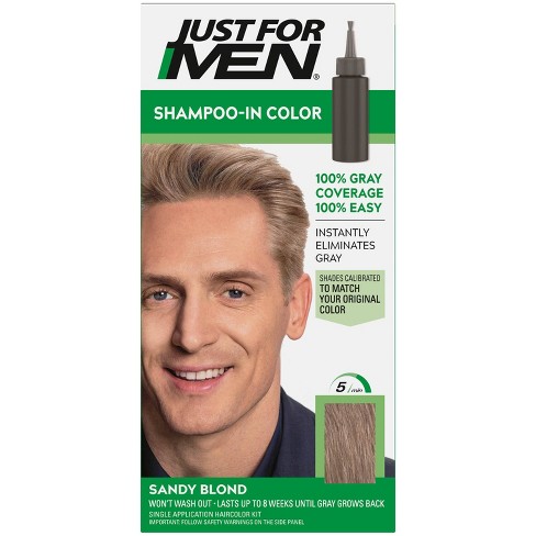 Just For Men Shampoo-In Color, Hair Coloring for Men - Dark Blond