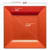 Smarty Had A Party 6.5" Burnt Orange Square Plastic Cake Plates - 120 pcs - 3 of 4
