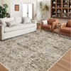 Machine Washable Rug Ultra Thin Area Rug Non Slip Vintage Rug Foldable Stain Resistant Rugs for Living Room Bedroom Indoor Low Pile Carpet - 4 of 4