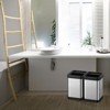 2x5.3 Gallon (2x20 L) Open Top Trash Can, Dual Compartment Classified Recycling Bin Without Lid, Fingerprint-Proof Stainless Steel Rubbish Bin - 3 of 4