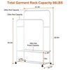 NewHome"Rolling Garment Hanging Rack with Storage for Clothes, Shoes, Pillows & Organizing Display Stand"White - 3 of 4