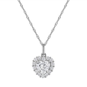 Naturalux 14K Yellow 1.4 Cttw Lab Grown Diamond Halo Necklace - 1 of 4