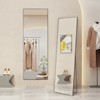 MAYEERTY Floor Standing Mirror, Wall Mirror with Stand Aluminum Alloy Thin Frame - 3 of 4