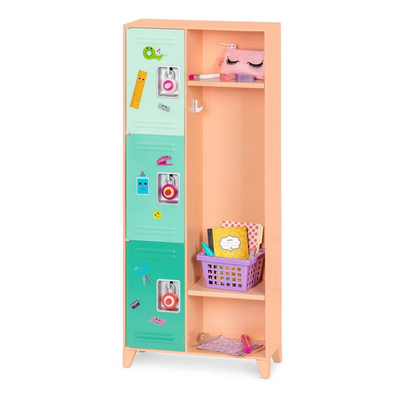 Our Generation Classroom Cool School Locker Accessory Set for 18&#34; Dolls, 1 of 13