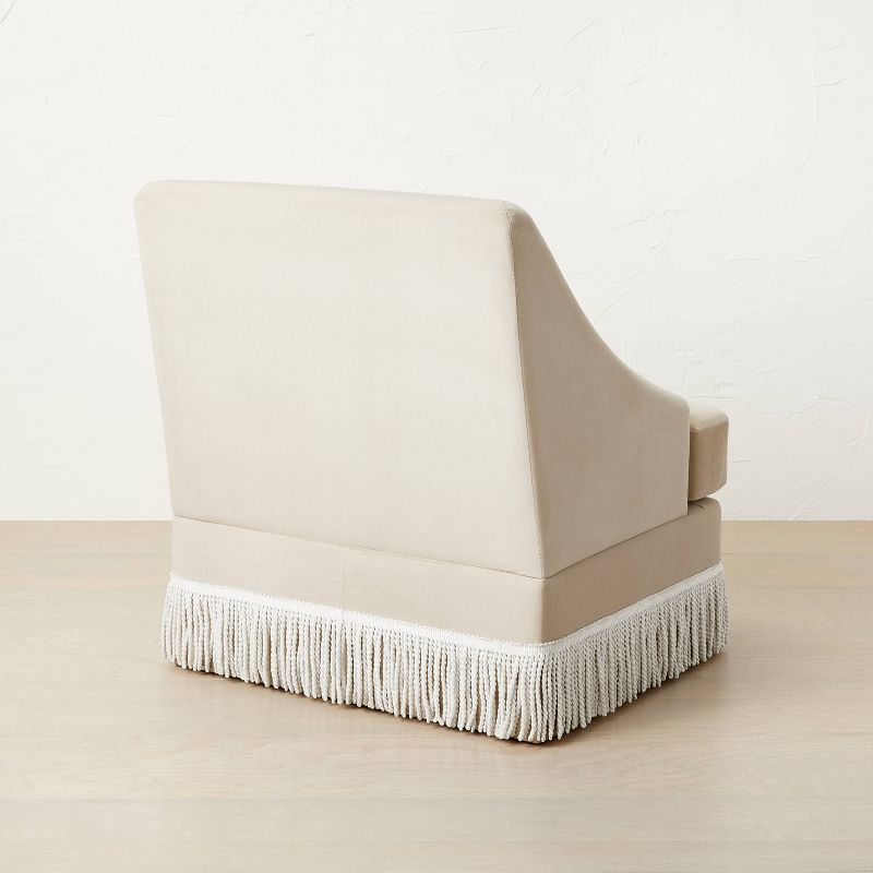Alberhill Velvet Accent Chair with Fringe - Opalhouse™ designed with Jungalow™, 4 of 12