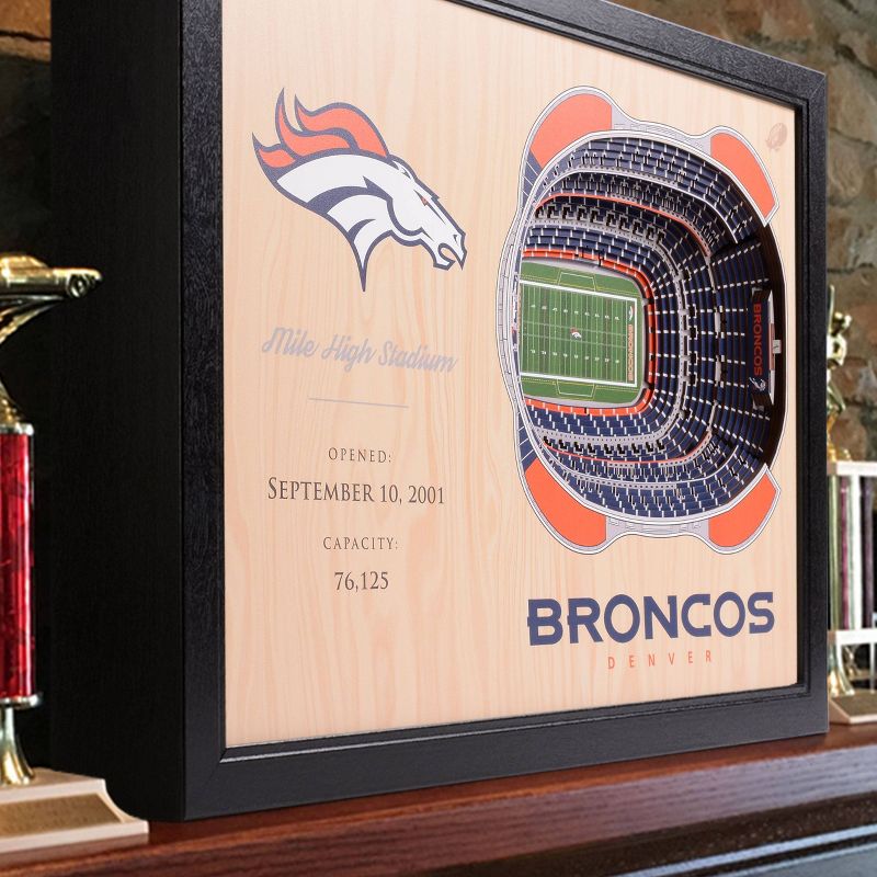 NFL Denver Broncos 25-Layer StadiumViews 3D Wall Art, 2 of 6