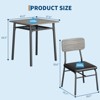COZONY Compact Dining Table Set with Upholstered Chairs, Small Square Kitchen Table and Metal Legs Support for Dining Room - 4 of 4