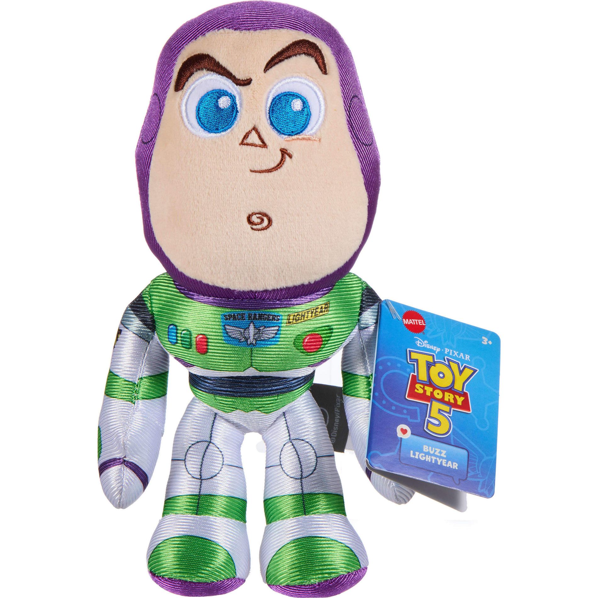 Disney and Pixar Toy Story 5 Buzz Lightyear Plush Toy, 8" Soft Doll
