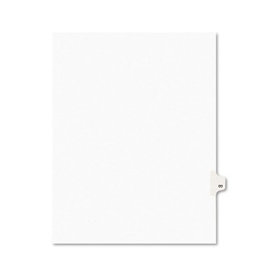 Avery-Style Legal Exhibit Side Tab Divider Title: 69 Letter White 25/Pack 01069