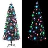 vidaXL Christmas Tree Green and white Fiber optic, PVC 8 ft - 2 of 4