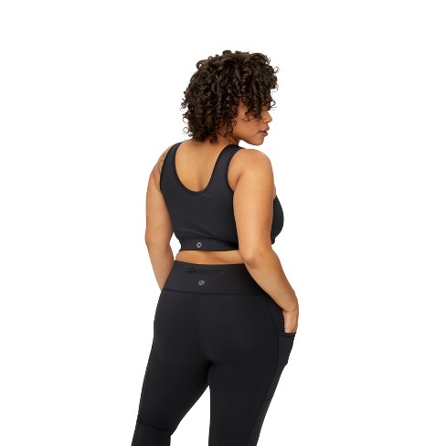 Tomboyx Sports Bra, Athletic Racerback Built-in Pocket, Wirefree Athletic  Top,womens Plus Size Inclusive Bras, (xs-6x) Black X Small : Target