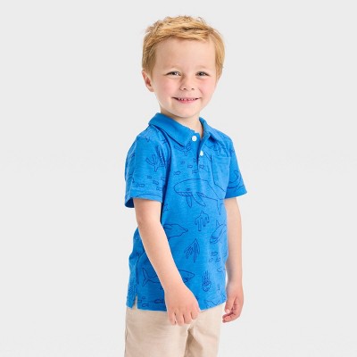 T-shirt Bambino Cat & Jack Manica Corta - Bianca Con Nero - Taglia S (6/7 Anni)