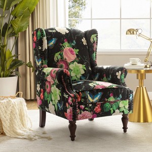 Theodor Armchair with Spindle Legs for Living Room and Bedroom Club Chair | ARTFUL LIVING DESIGN - 1 of 4