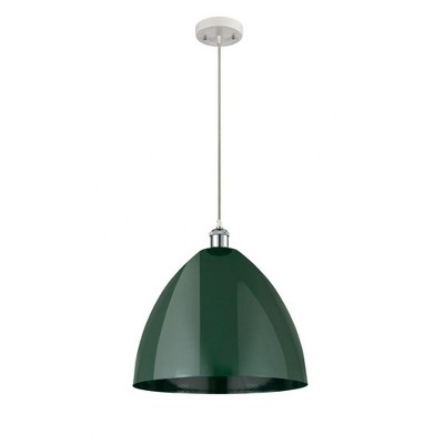 Plymouth Dome - 1 Light Cord Hung Mini Pendant In Industrial Style-18.75 Inches Tall and 16 Inches Wide