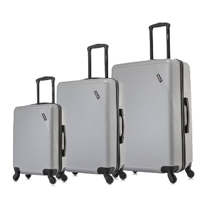DUKAP Discovery Lightweight Hardside Checked Spinner Luggage Set 3pc