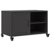 vidaXL TV Cabinet Black Cold-Rolled Steel Medium TV Cabinet - 2 of 2