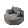 55'' Corduroy Modern Single Sleeper Chair with No Assembly Required and Backrest Pillow (Not a Swivel Chair) - 4 of 4