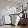 Full/Queen 3 Piece Cotton Duvet Cover Set with Chenille Tufting - 3 of 4