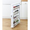 The Lakeside Collection Wooden Can Organizer & Spice Rack - Slim Rolling Kitchen Cart - 2 of 4