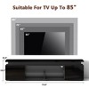 Skyzoo Modern TV Stand for 50/55/65/75/85" inches TV with LED Lights Power Outlet Entertainment Center Media Console for Living Room,Black - 3 of 4