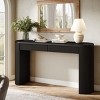 Modern Wood Console Table,Pine Veneer Storage Table with MDF Drawers and Curved Legs,Entryway or Living Room Furniture-Cuddlewood - 2 of 4